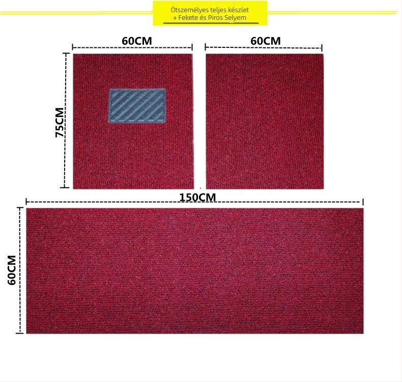 Autópadló szőnyeg, egy darabban a vezetői üléshez, Silk-Loop szegéllyel