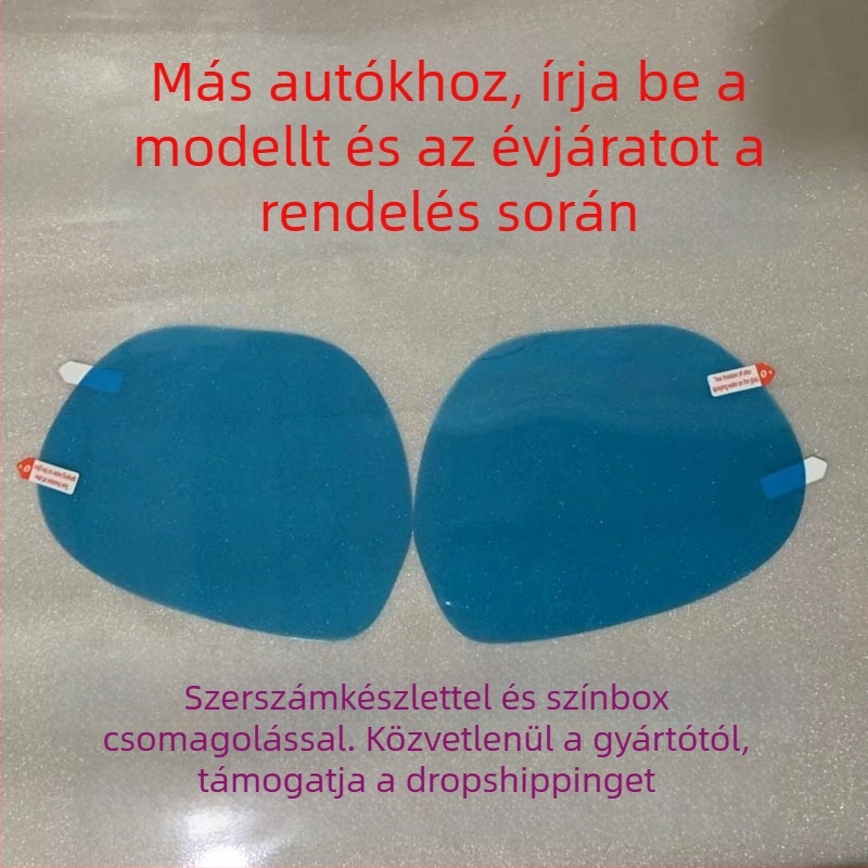 Autó visszapillantó tükör esőálló membrán PET anyagból, 100% fényáteresztés, modell fd00, testreszabható feldolgozás
