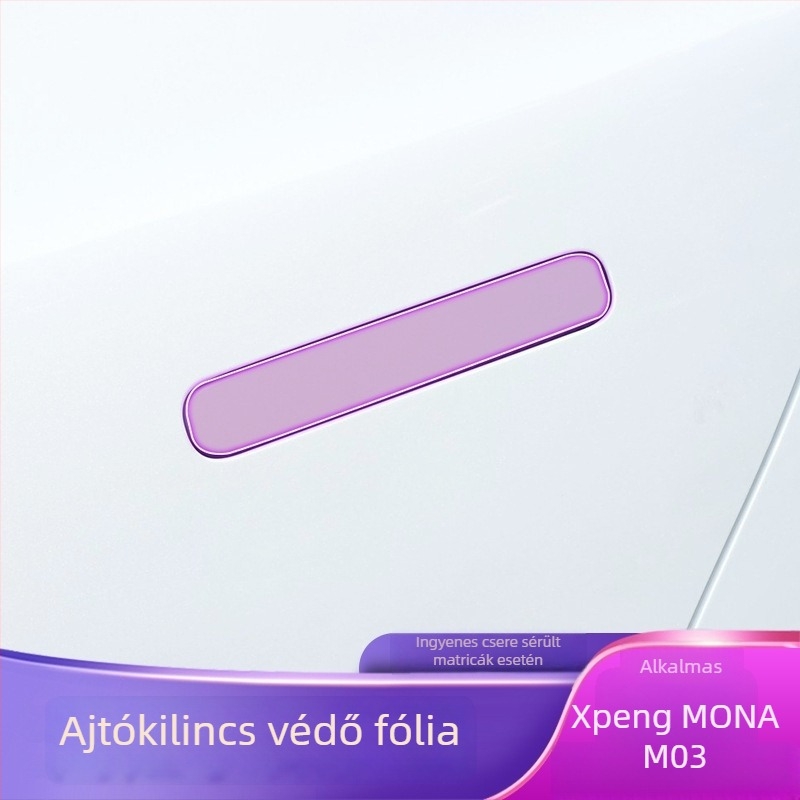 Ajtókilincs védőfólia (TPU, magas és alacsony hőmérséklet elleni ellenállás, elhelyezés: központi vezérlőpanel, univerzális kompatibilitás)