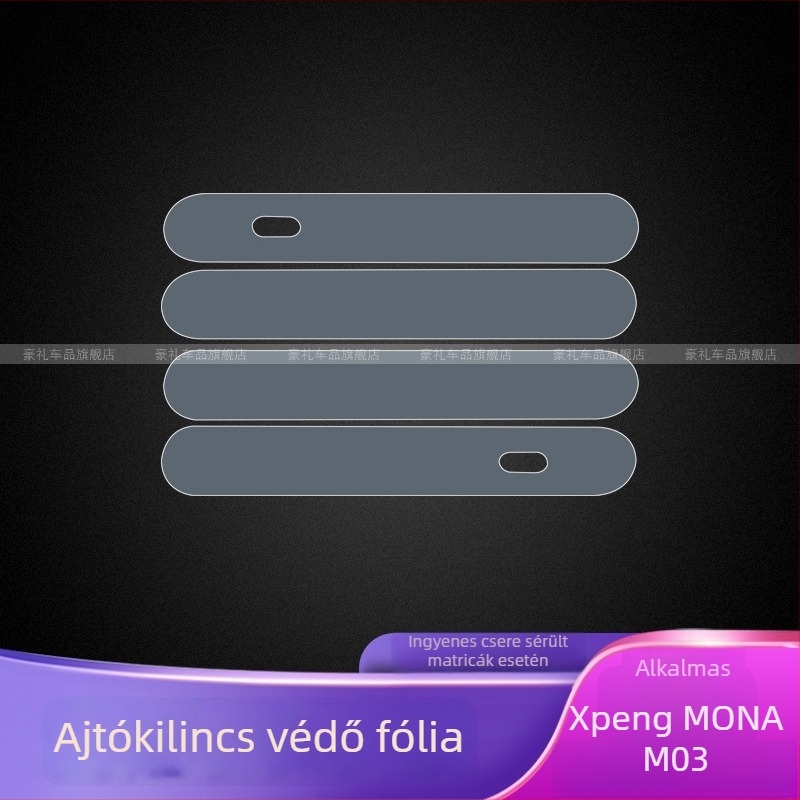 Ajtókilincs védőfólia (TPU, magas és alacsony hőmérséklet elleni ellenállás, elhelyezés: központi vezérlőpanel, univerzális kompatibilitás)