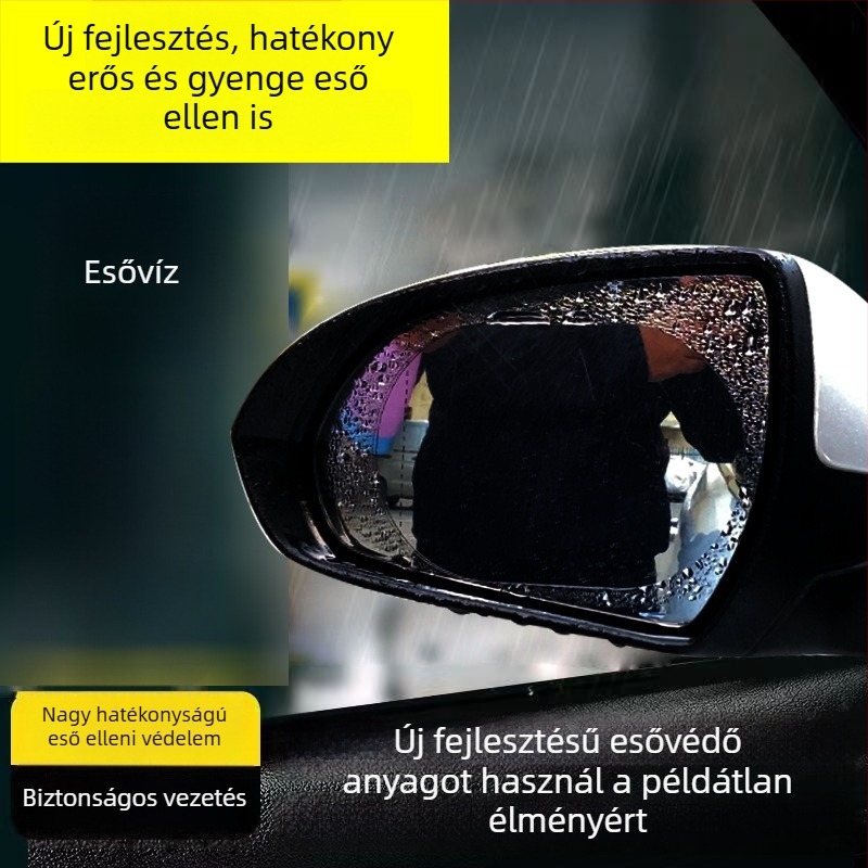 Autó visszapillantó tükör esővédő film, oldalsó ablakokra, HD vízlepergető, páramentesítő, nano vízálló film