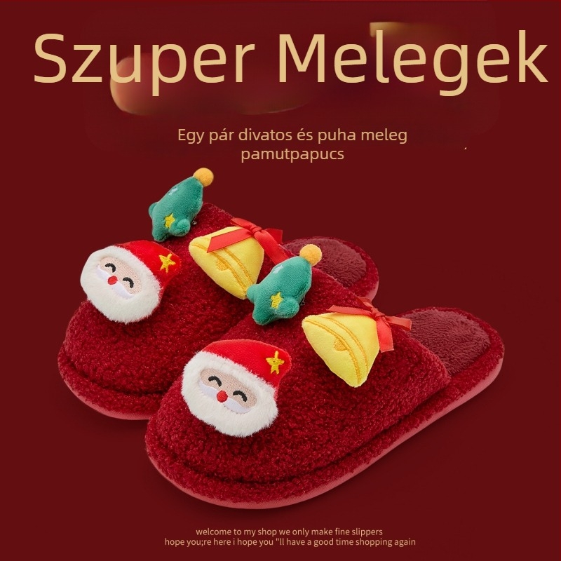 Denim felsőrésszel készült otthoni papucs, PVC talppal, meleg, Toe Cap dizájn