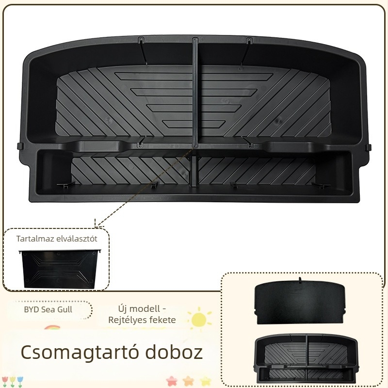 BYD Seagull csomagtartó tároló — műanyag, vízálló tároló, modell BYD Seagull
