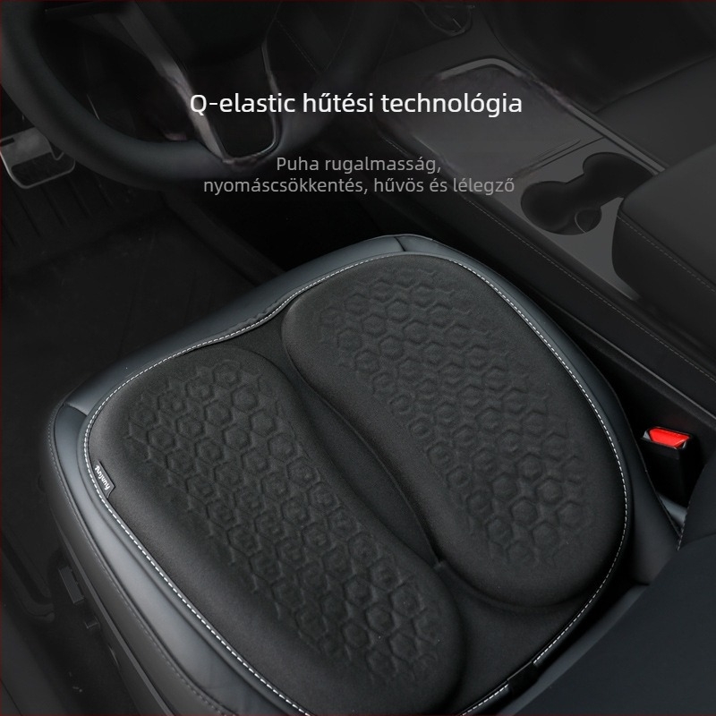 Autóülés párna, univerzális minden évszakhoz, vezetői egyrészes ülés párna, huzat, gél anyagú, gyapot töltés, lélegző