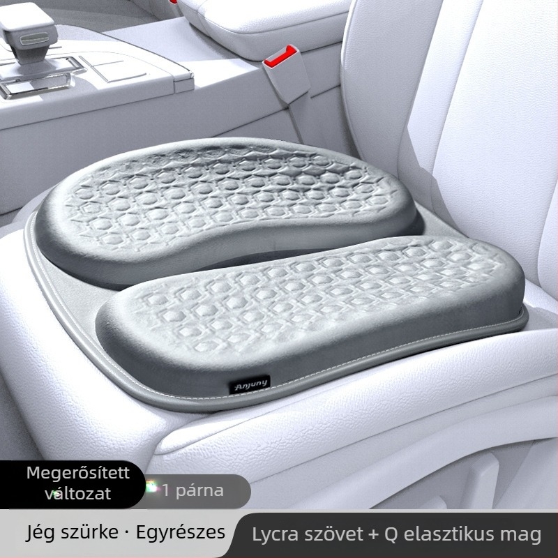 Autóülés párna, univerzális minden évszakhoz, vezetői egyrészes ülés párna, huzat, gél anyagú, gyapot töltés, lélegző