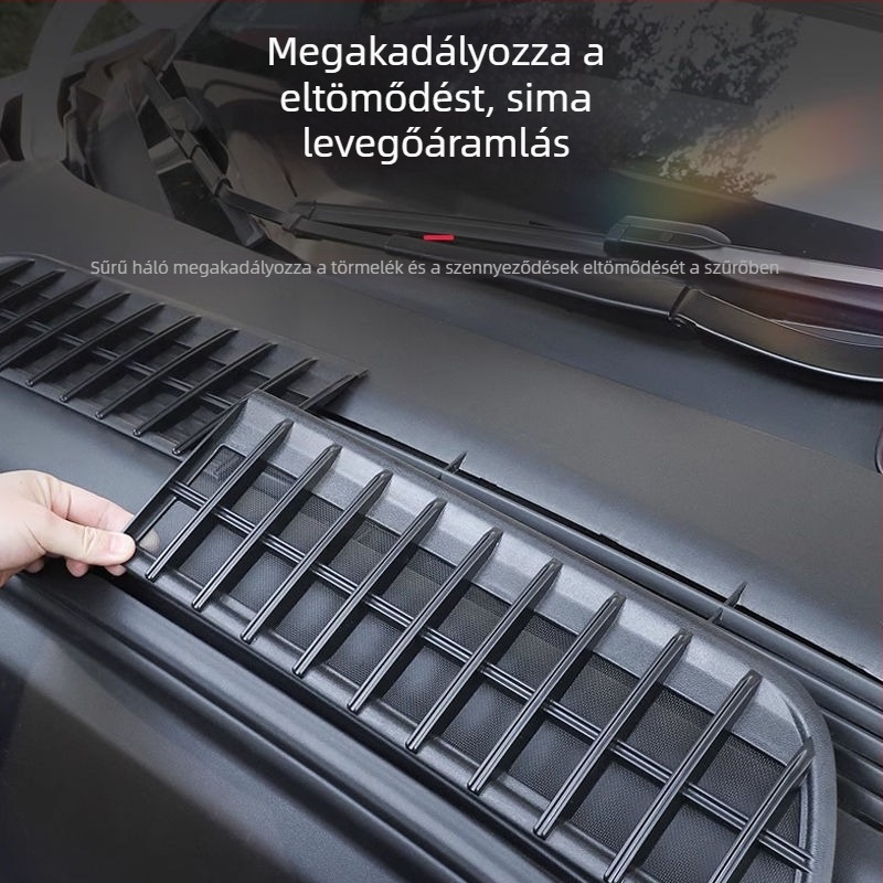 ABS anyagból készült rovarvédő háló a Tesla Model Y klímaberendezésének beömlőjéhez – módosítási kiegészítő
