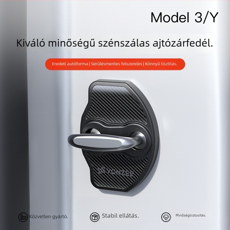 Tesla Model 3/Y/YL ajtózárfedél szilikon csillapító alátéttel (YZ márka)