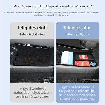 Szilikon központi konzol tároló doboz, vízálló, BYD járművekhez