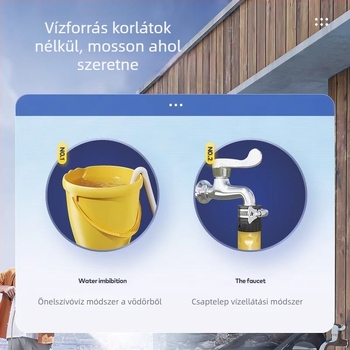 Autómosó gép, 1300 W, 220 V, modell Q4, tartomány nyomás 2,5–25 MPa, magasnyomás cső 5 m, vízellátó cső 7 m