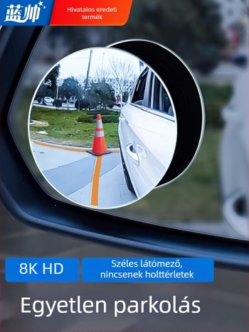 2 db kör alakú hátsó visszapillantó tükör készlet, 360° forgás, párásodás elleni, tartalmaz párásodás elleni szer
