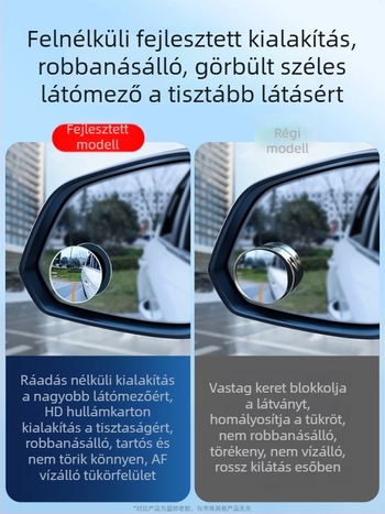2 db kör alakú hátsó visszapillantó tükör készlet, 360° forgás, párásodás elleni, tartalmaz párásodás elleni szer