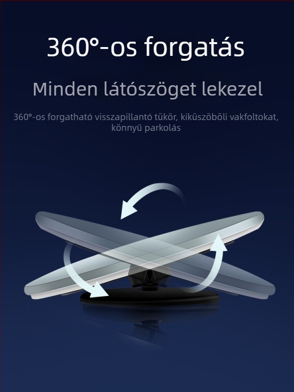 2 db kör alakú hátsó visszapillantó tükör készlet, 360° forgás, párásodás elleni, tartalmaz párásodás elleni szer