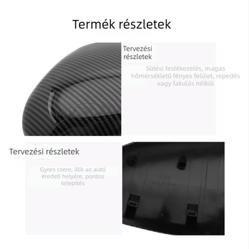 Ford Focus MK7 (08-17) külső tükrök burkolata, ABS, karbon rost mintázat