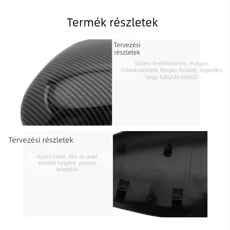 Ford Focus MK7 (08-17) külső tükrök burkolata, ABS, karbon rost mintázat