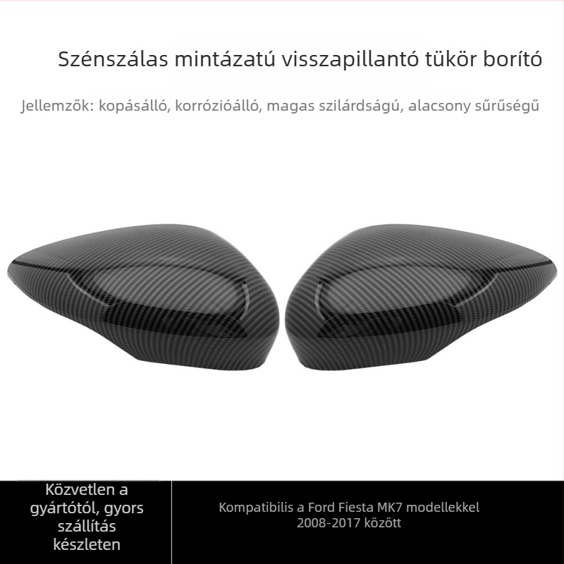 Ford Focus MK7 (08-17) külső tükrök burkolata, ABS, karbon rost mintázat