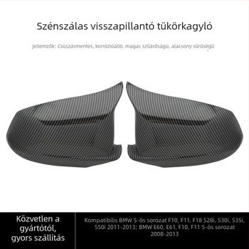 CDCP BMW F10 11-13 hátsó tükrö burkolat, ABS, karbon textúra