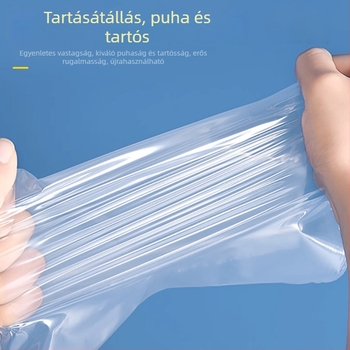 Élelmiszer-minőségű, átlátszó PE ZIP tasak, önzáró, testre szabható logóval és testreszabható zárási hosszúsággal