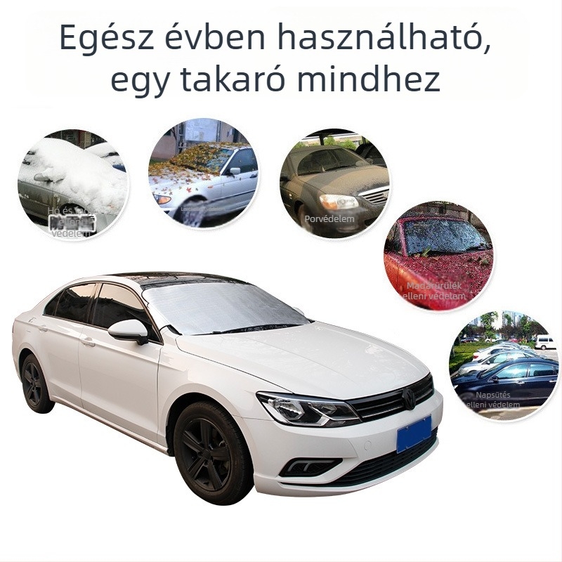 Univerzális első szélvédő hóvédő takaró — vákuumrögzítés, fagy elleni védelem, logó nyomtatás lehetséges