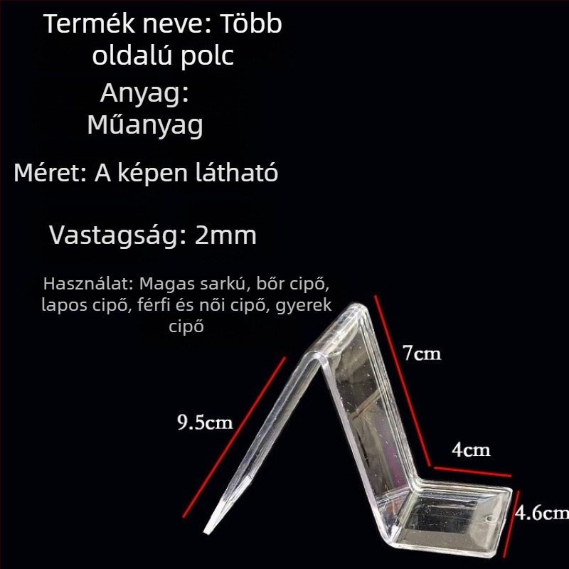 Akril cipőbemutató állvány, átlátszó, mozgatható, több mint 10 szint, Shuobeidi márka