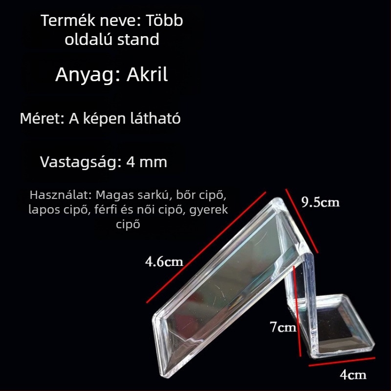 Akril cipőbemutató állvány, átlátszó, mozgatható, több mint 10 szint, Shuobeidi márka