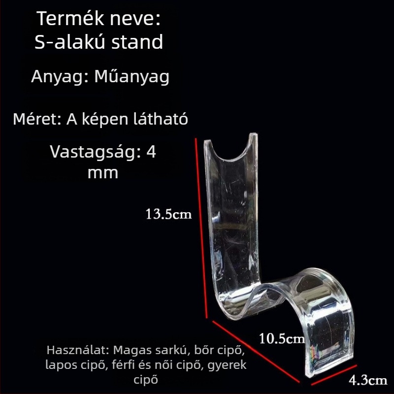 Akril cipőbemutató állvány, átlátszó, mozgatható, több mint 10 szint, Shuobeidi márka