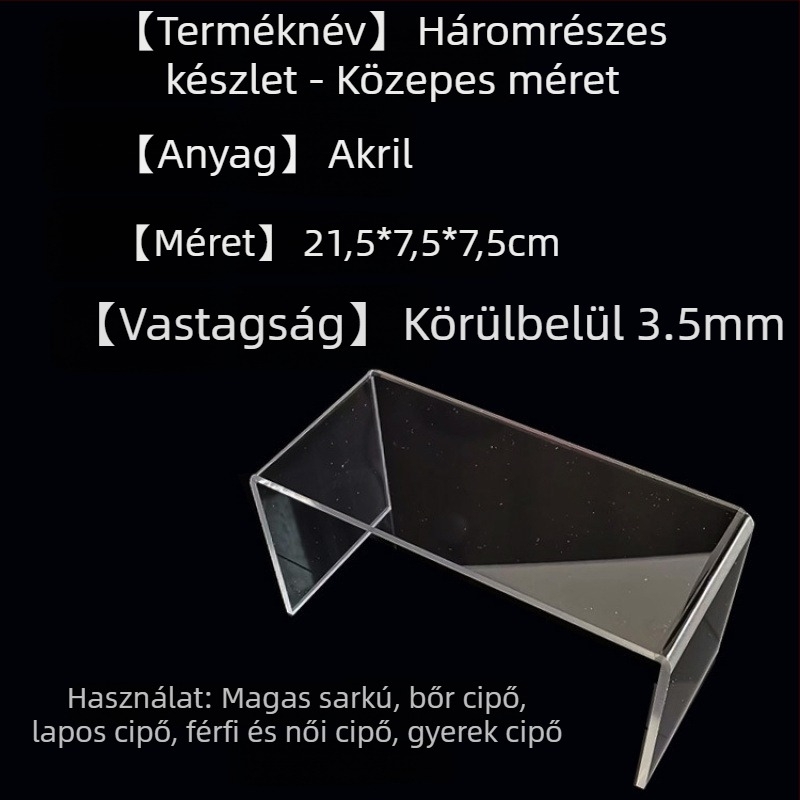 Akril cipőbemutató állvány, átlátszó, mozgatható, több mint 10 szint, Shuobeidi márka
