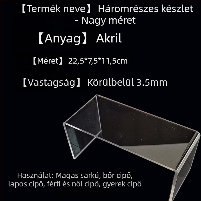 Akril cipőbemutató állvány, átlátszó, mozgatható, több mint 10 szint, Shuobeidi márka