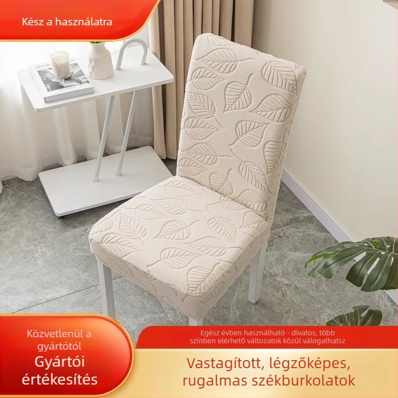 Karszék huzat integrált elasztikus hátsó támlával; flanel anyag; csúszásgátló; kopásálló; nordikus stílus