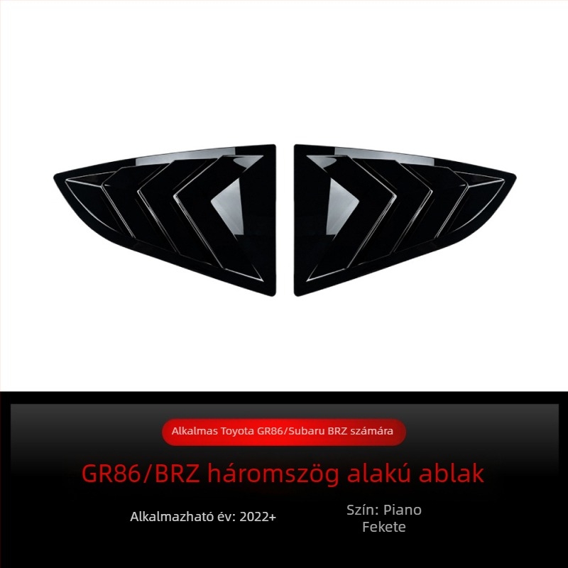 Hátsó háromszög ablak dekor autómatrica Subaru BRZ GR86 2022+, ABS, geometriai mintázat, öntapadós