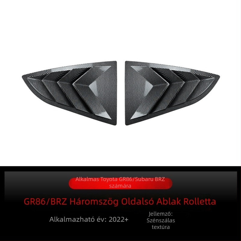 Hátsó háromszög ablak dekor autómatrica Subaru BRZ GR86 2022+, ABS, geometriai mintázat, öntapadós