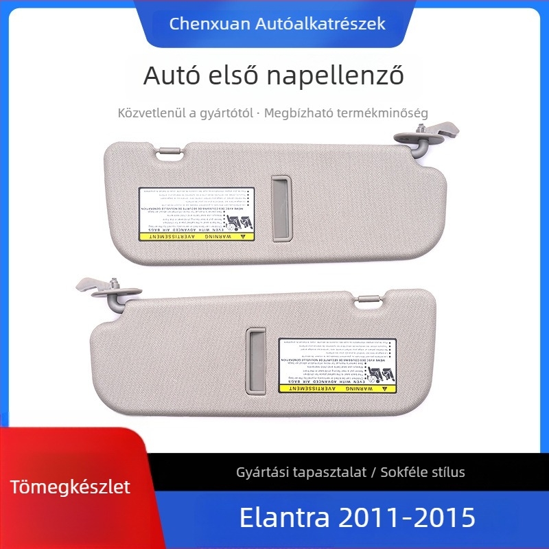 Elantra 2011-2015 autó napellenző - Snap-In szerelés, flanel anyag, egyszerű stílus, egyszínű mintázat