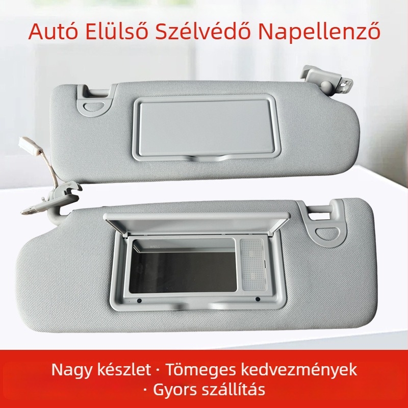 Autó első napellenző smink-tükrökkel Zhongtai SR7-hez (PVC anyag, kártya-beillesztéses szerelés, UV védelem)