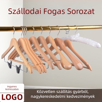 Fa ruhakasztó, Új kínai stílus, ruhákra, nadrágokra és nyakkendőkre alkalmas, testreszabható, 2022 tavaszi bevezetés, 100 darabos doboz