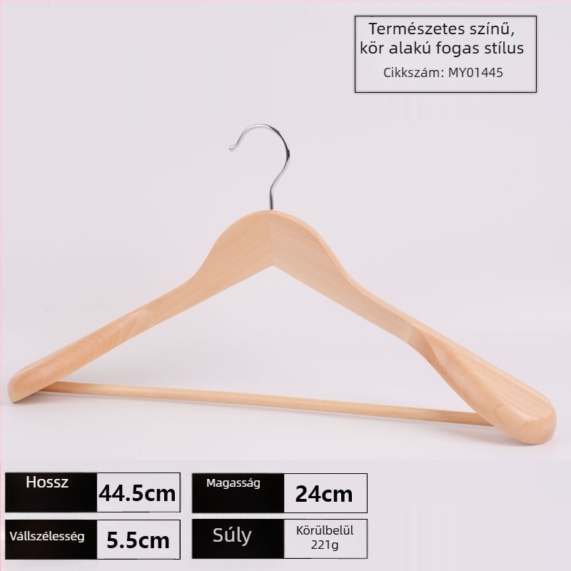 Fa ruhakasztó, Új kínai stílus, ruhákra, nadrágokra és nyakkendőkre alkalmas, testreszabható, 2022 tavaszi bevezetés, 100 darabos doboz