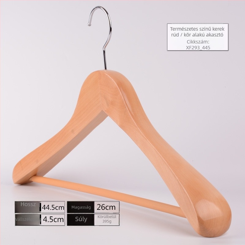 Fa ruhakasztó, Új kínai stílus, ruhákra, nadrágokra és nyakkendőkre alkalmas, testreszabható, 2022 tavaszi bevezetés, 100 darabos doboz