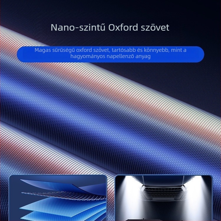 Autóüveg napellenző előre szélvédőre – hőszigetelő blackout függöny, statikus ragasztással történő rögzítés, általános modellek, üzleti stílus, egyszínű minta
