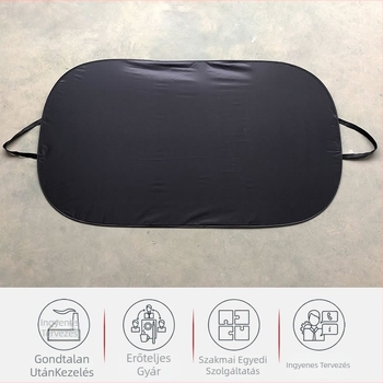 Marry autó napellenző, fém szalag, testreszabott logónyomtatás, pattintós rögzítés, univerzális illeszkedés