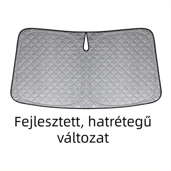 Autó napvédő keret poliészter rostból; kártya-alapú szerelés; logónyomtatás; licencelt magáncímke