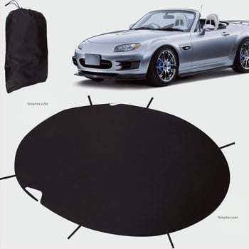 Mazda MX-5 puha tetőjű félautó-takaró — Oxford vászon, 450 g, stílus: vastagodott, minimalist, beépített telepítés, egyszínű minta