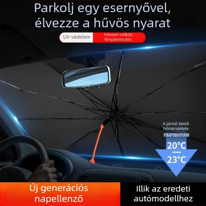Autó napellenző az első szélvédőre és oldalsó ablakokra, napvédelem és hőszigetelés, alumíniumfólia