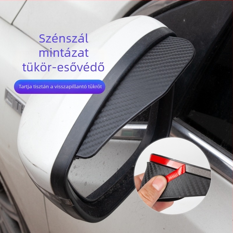 Autó visszapillantó tükör esővédő, karbonszövet mintázat, BY-1358 modell, Huitian márka, Zhejiang eredetű