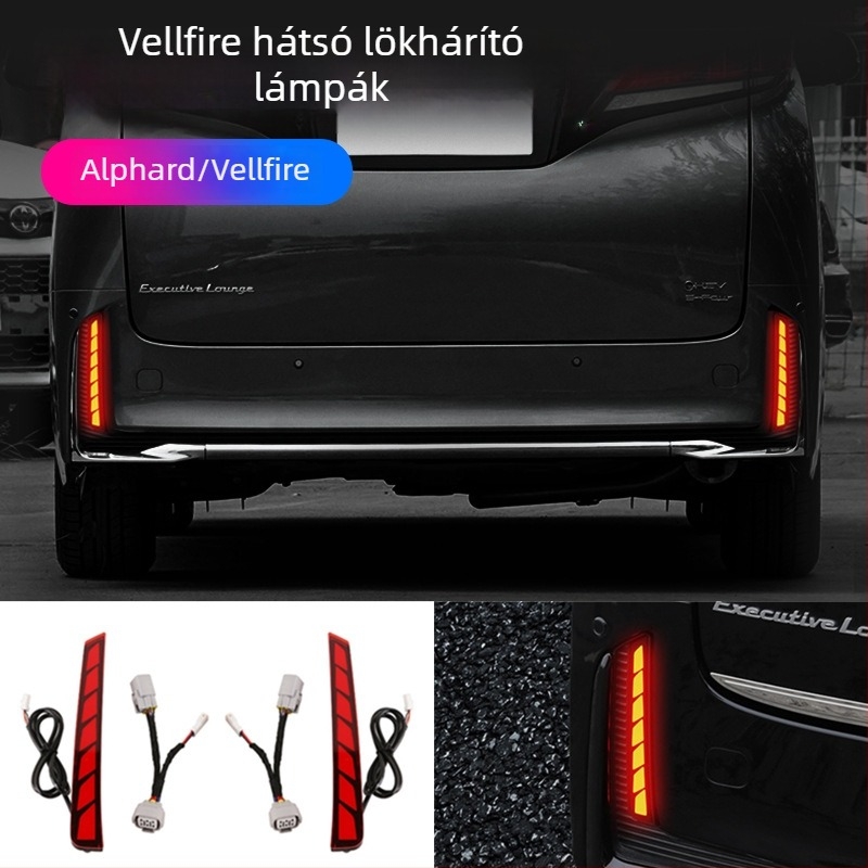 Hátsó lökhárító fény Toyota Alphard/Hiace 40 sorozathoz – módosítási kiegészítő, Happy Fire