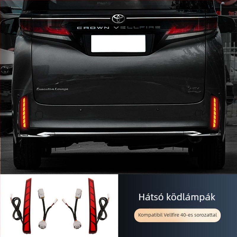 Hátsó lökhárító fény Toyota Alphard/Hiace 40 sorozathoz – módosítási kiegészítő, Happy Fire
