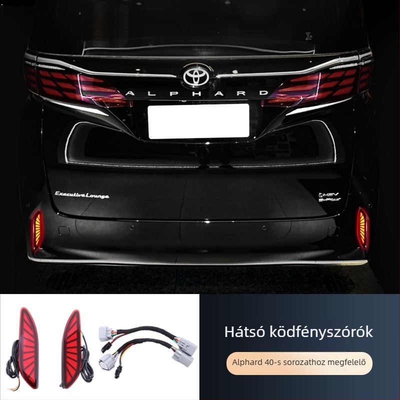 Hátsó lökhárító fény Toyota Alphard/Hiace 40 sorozathoz – módosítási kiegészítő, Happy Fire