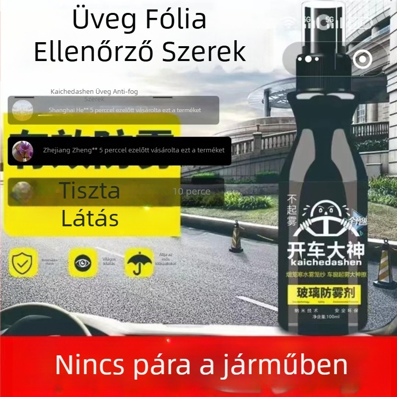 Autóüveg anti-fog spray erőteljes páramentesítő hatással és vízálló teljesítménnyel; márka: Other; modell: anti-fog agent autóüveghez; termékkód: Ltao848818832161
