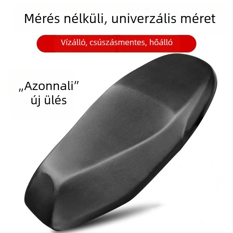 PU bőr ülésvédő elektromos járművekhez és motorkerékpárokhoz, vízálló, napvédő és hőszigetelő, univerzális minden évszakra, logónyomással