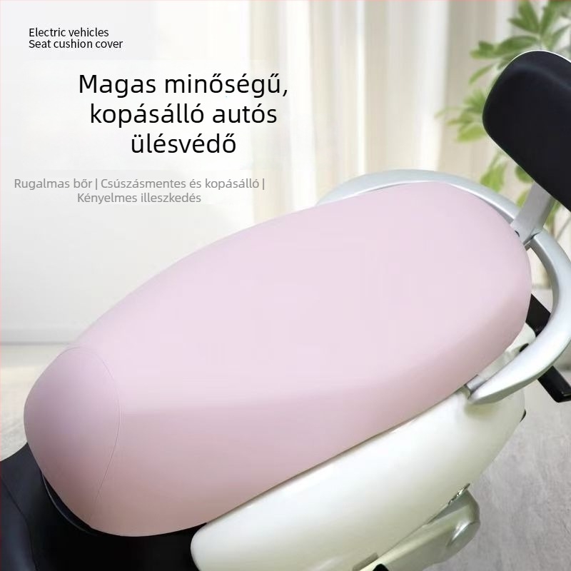 PU bőr ülésvédő elektromos járművekhez és motorkerékpárokhoz, vízálló, napvédő és hőszigetelő, univerzális minden évszakra, logónyomással
