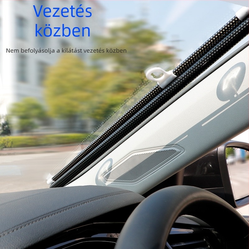 Xiao Island Autó napvédő roló az első ablakhoz, automatikusan kihúzható, hőszigetelő, otthoni használatra