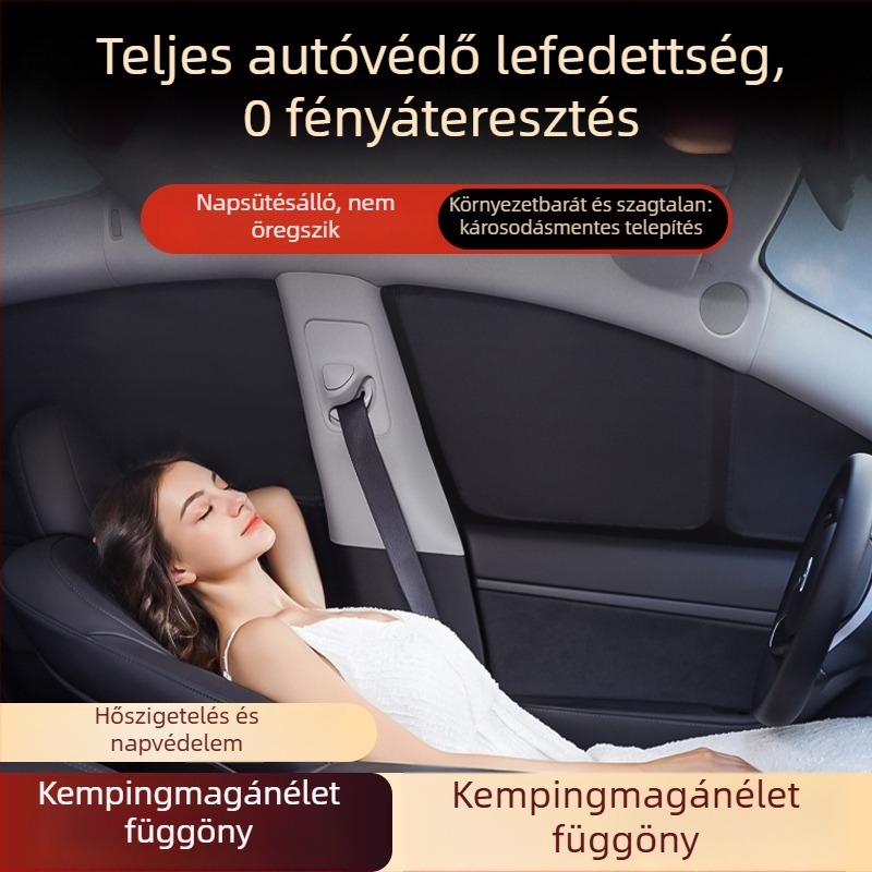 Hyundai autóablak árnyékoló függöny – poliészter, csattantós telepítés, UV védelem, hőszigetelés, teljes sötétítés