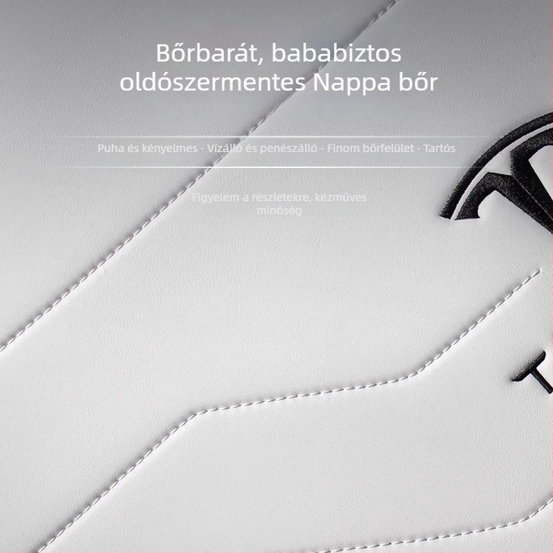 Nappa bőr központi konzol oldalvédő párna Tesla Model 3/Y-hoz — módosítási kiegészítő